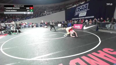 6A Boys 157 lbs Quarterfinal - Titus Rodela, Jefferson (Portland) Boys vs Conner Walters, McMinnville Boys