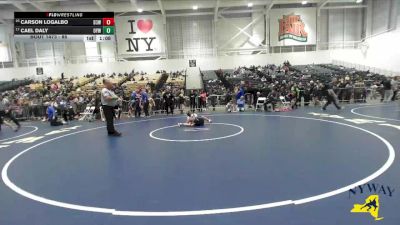 85 lbs Quarterfinal - Cael Daly, Owego Youth Wrestling vs Carson LoGalbo, District 3 Wrestling