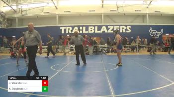 145 lbs Final - Jaxon Vikander, Manhattan vs Aj Bingham, Platte Co