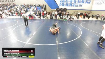 142 lbs Quarterfinal - Kamon Thompson, Sanderson Wrestling Academy vs Brogan Jeppesen, Northside Wrestling Club