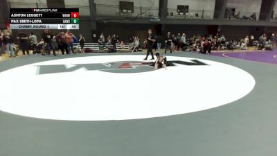U8 FK - 70 lbs Champ. Round 1 - Ashton Leggett, White River Hornets Wrestling Club vs Pax Smith-Lopa, Bethel AllStars Wrestling Club