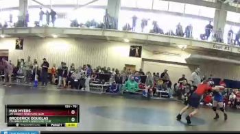70 lbs Cons. Round 4 - Max Myers, Jay County Wrestling Club vs Broderick Douglas, Columbus North Wrestling Club