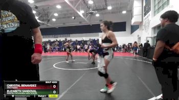 140 lbs Cons. Round 3 - Elizabeth Sandoval, Rancho Cucamonga High School vs Chrystal Benavidez, GWC/Tigers