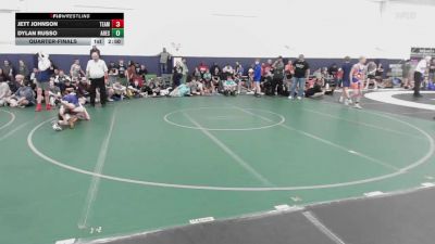 102 lbs Quarterfinal - Jett Johnson, Team Gotcha - MS vs Dylan Russo, Ares-MS