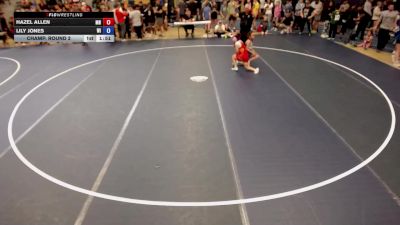90-100 lbs Champ. Round 2 - Hazel Allen, MN vs Lily Jones, WI