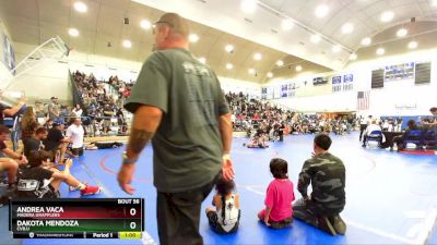 45 lbs Round 3 - Andrea Vaca, Madera Grapplers vs Dakota Mendoza, Cvbjj