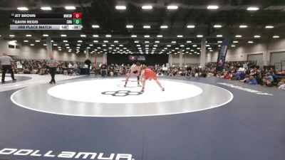 157 lbs 3rd Place Match - Gavin Regis, Sanderson Wrestling Academy vs Jet Brown, MO West Championship Wrestling Club