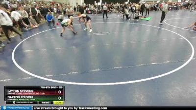 115 lbs Cons. Round 2 - Daxton Folsom, Open Mats Wrestling Club vs Layton Stevens, Kansas Young Guns Wrestling Club