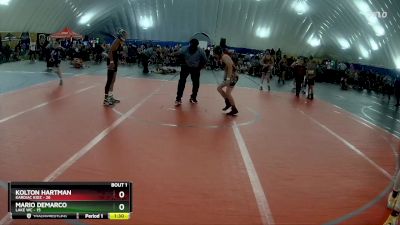 84 lbs Round 1 (6 Team) - Kolton Hartman, Kardiac Kidz vs Mario Demarco, Lake WC