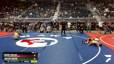 71 lbs Cons. Round 4 - Brody Miller, Worland Wrestling Club vs Roman Adams, Windy City Wrestlers