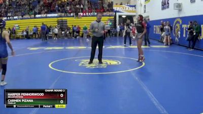 100 lbs Champ. Round 2 - Harper Penhorwood, BELLEFONTAINE vs Carmen Pizana, FINDLAY