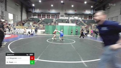 140 lbs Consi Of 4 - Jaxson Wagoner, Morris Fitness Wrestling Club vs Nicolas Peek, Level Up Wrestling Center