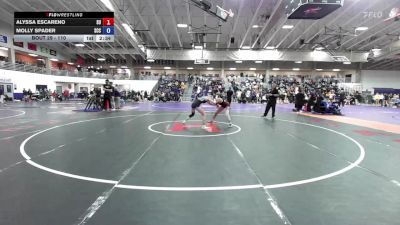 110 lbs Champ. Round 1 - Molly Spader, Southeast CC vs Alyssa Escareno, Schreiner University