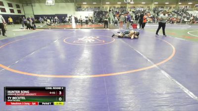 165 lbs Cons. Round 3 - Hunter Song, Missouri Baptist University vs Ty Bechtel, Unattached