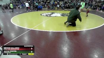 40 lbs Quarterfinal - Bryson Gallardo, Moses Lake Wrestling Club vs Alycia Montiel, Washington