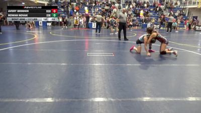 117 lbs Consy 5 - Avery Brinker, Redbank WC vs Rowan Novak, Seneca Valley