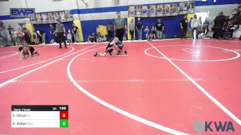 46 lbs Semifinal - Eli Dicus, Ft. Gibson Takedown Club vs Kinser Baker, Berryhill Wrestling Club