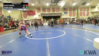 85 lbs Final - Elliott Gibson, Owasso Takedown Club vs Jackie Allen, Collinsville Cardinal Youth Wrestling