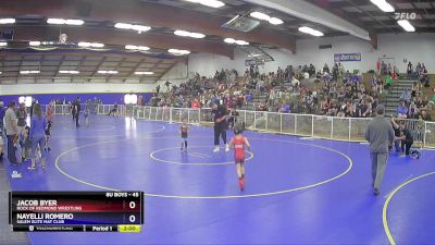 45 lbs Round 2 - Jacob Byer, Rock Of Redmond Wrestling vs Nayelli Romero, Salem Elite Mat Club