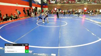 80 lbs Semifinal - John Weinlein, St. Dominic School (TN) vs Raiff Matheson, Pryor Tigers Wrestling