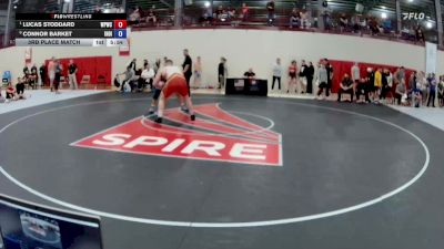 125 kg 3rd Place Match - Lucas Stoddard, West Point Wrestling Club vs Connor Barket, Indiana