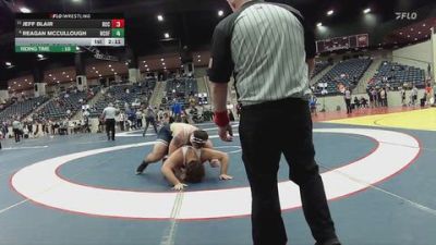 285 lbs Champ. Round 2 - Jeff Blair, Rochester University vs Reagan McCullough, New College Of Florida