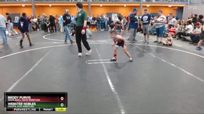 50 lbs Quarterfinal - Brody Purvis, White Knoll Youth Wrestling vs Webster Nobles, Coastal Elite Wrestling