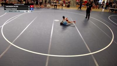 75 lbs Quarters - Jackson Allen, IL vs Makai Steele, IL