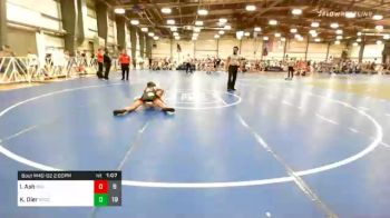 105 lbs Prelims - Isaac Ash, Indiana High Rollers vs Keagan Oler, Ragin Raisins Concord MS