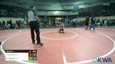 110 lbs Rr Rnd 2 - Jace Larman, Division Bell Wrestling vs Max Madrid, Team Tulsa Black