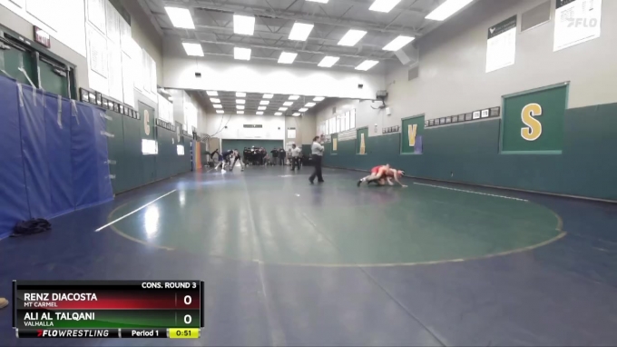 126 lbs Cons. Round 3 - Renz Diacosta, Mt Carmel vs Ali Al Talqani ...