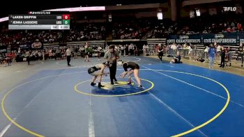 G 132 lbs Quarterfinal - Jenna Lassere, Lakeshore Girls vs Laken Griffin, Live Oak Girls