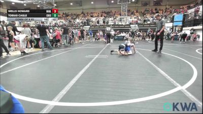 61 lbs Consi Of 8 #2 - Wells Howard, Marlow Outlaws vs Tobias Cagle, Choctaw Ironman