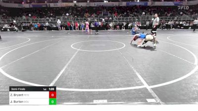 128 lbs Semifinal - Zachary Bryant, Petersburg vs Jesse Burton, Siouxland Wrestling Academy