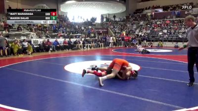 6A 138 lbs Quarterfinal - Mason Salas, Rogers Heritage High School vs Matt Maradiaga, CABOT HIGH SCHOOL