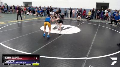 110 lbs X Bracket - Sophia Ellibee, Pioneer Grappling Academy vs Mary Evon, Bethel Freestyle Wrestling Club