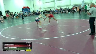 150 lbs Round 7 (8 Team) - Tristan Campbell, Capitian Nebraska (A Team) vs Tyson Spicer, S.E.O. Wrestling Club- Blue