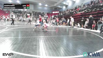 45 lbs Round Of 32 - Juliette Kurtz, SlyFox Wrestling Academy vs Brooks Kilmer, Harrah