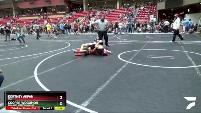 110 lbs Cons. Round 5 - Kortney Akpan, RSA vs Cooper Wogomon, Con-Kids Wrestling Club