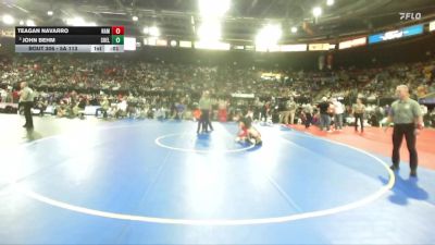 5A 113 lbs Semifinal - John Behm, Shelley vs Teagan Navarro, Nampa
