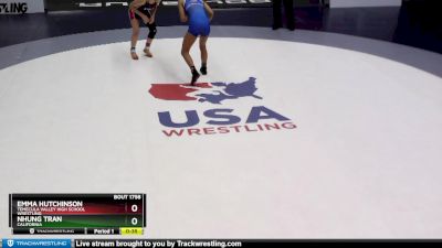 100 lbs Cons. Semi - Nhung Tran, California vs Emma Hutchinson, Temecula Valley High School Wrestling