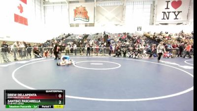 87 lbs Quarterfinal - Santino Pascarella, Club Not Listed vs Drew DellaPenta, Eden Wrestling Club