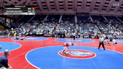 4A-106 lbs Champ. Round 1 - LANDON BARRETT, Madison County vs Matthew Maloney, Marist School