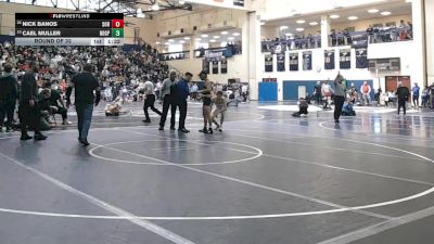 114 lbs Round Of 32 - Nick Banos, Southern Regional vs Cael Muller, Notre Dame Green Pond