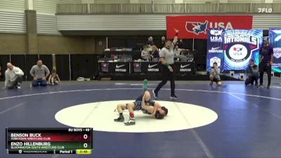 49 lbs Quarterfinal - Benson Buck, Yorktown Wrestling Club vs Enzo Hillenburg, Bloomington South Wrestling Club