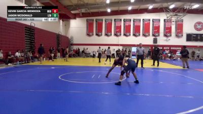 133 lbs Cons. Round 3 - Jason Mcdonald, Lemoore College vs Kevin Garcia Mendoza, Modesto Junior College