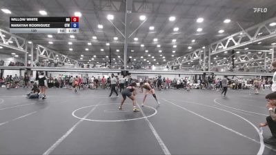 130 lbs Round 4 (6 Team) - Narayah Rodriguez, CTWHALE vs Willow White, Miami Hawks