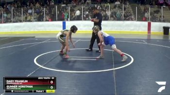 81 lbs Cons. Round 4 - Daisy Franklin, Edwardsburg WC vs Gunner Horstman, Williamston WC
