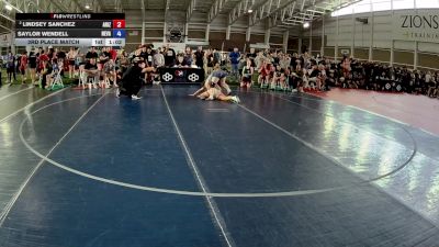 130 lbs 3rd Place Match - Lindsey Sanchez, Arizona vs Saylor Wendell, Nevada