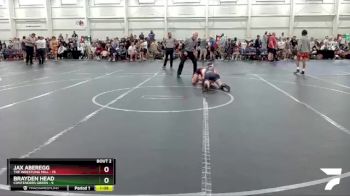 92 lbs Round 1 (4 Team) - Jax Aberegg, The Wrestling Mill vs Brayden Head, Contenders Green